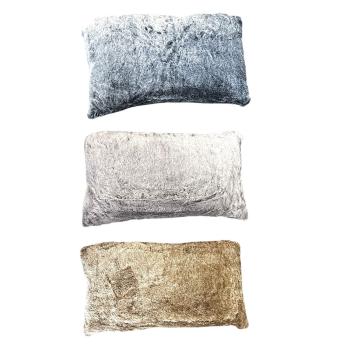 VIVA  Fellkissen Dekokissen Kuschelfell tip white 45 x 45 oder 30 x50 Kissenhülle mit Füllung