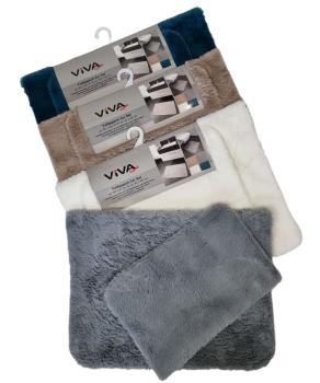 VIVA HOME Fellteppich Fellteppich - Badteppich 2er Set Kuschelig und weich
