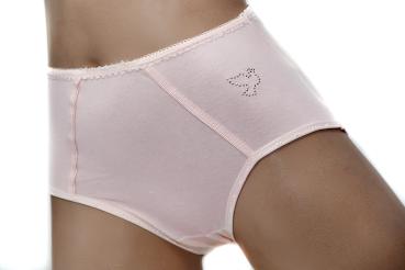 TOKER COLLECTION® Hüftslip Hipster "Sabrina" mit Glitzerapplikation 3 Stück Kontrastnähte im Vorderteil