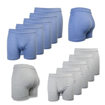 TOKER COLLECTION® Boxershorts Herren Slip mit Bein und Eingriff Unterhose (Sparpackung, 5er Pack) Softbund
