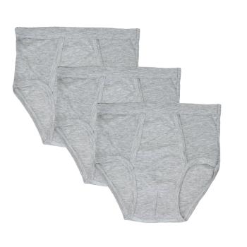 TOKER COLLECTION® Herrenslip mit Eingriff klassischer Schnitt blau oder grau meliert (Packung, 3er Pack) weich und anschmiegsam