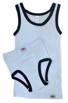 TOKER COLLECTION® Unterhemd Jungen Garnitur 2er Set je 2x Hemd und 2x Slip aus reiner Baumwolle