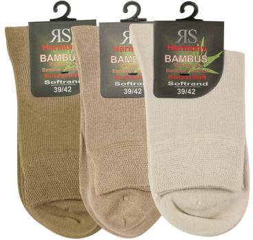 RS HARMONY Kurzschaftsocken aus Bambus-Viskose – 3 Paar