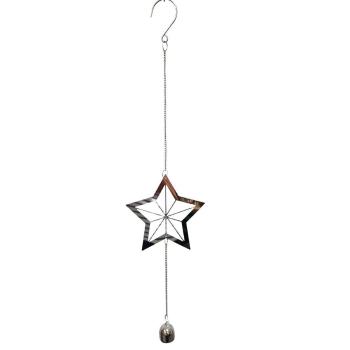 Dekohänger Weihnachten 2er-Set – Tannenbaum & Stern aus Edelstahl-Mix, ca. 50 cm