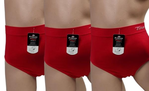 Taillenslip Damenslip "Tina" Seamless ohne Nähte super elastisch (Packung, 3er Pack) mit Logoschriftzug am Wäschebund