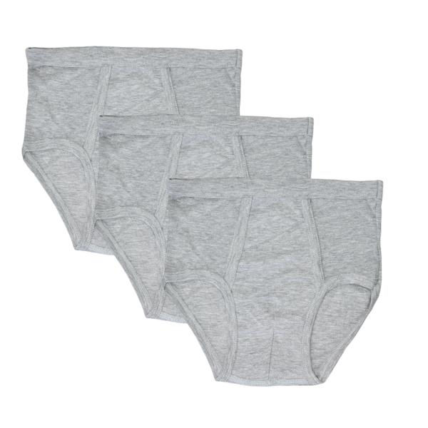 TOKER COLLECTION® Herrenslip mit Eingriff klassischer Schnitt blau oder grau meliert (Packung, 3er Pack) weich und anschmiegsam