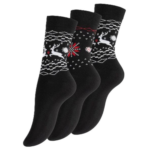 Damen Kniestrümpfe oder Socken mit Norweger-Muster – 2er / 3er Pack