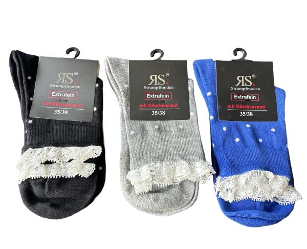 RS Komfortsocken mit Rüschenrand
