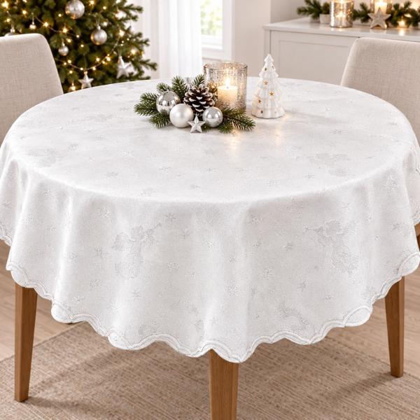 KONFEKTION SCHLEISS Tischdecke Weihnachtsdecke – festliche Tischdekoration für die Weihnachtszeit