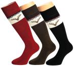 Damen Thermo-Kniestrümpfe „Hirsch“ – 3er Pack