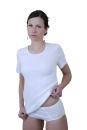 TOKER COLLECTION® Damen Unterhemd Unterziehshirt kurzer Arm 100% Baumwolle 3er Pack