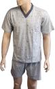 TOKER COLLECTION® Pyjama Herren Shorty 2 Teilig mit V - Ausschnitt