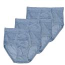 TOKER COLLECTION® Herrenslip mit Eingriff klassischer Schnitt blau oder grau meliert (Packung, 3er Pack) weich und anschmiegsam