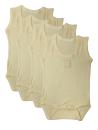 TOKER COLLECTION® Baby Body ohne Arm, gerippt, 100% Baumwolle, Achselträger (Packung, 4er Pack) Stickerei auf dem Bauch