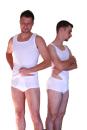 Achselhemd Herren Unterhemd doppelripp, 4er Pack