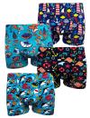 Boxershorts 4er Pack Kinder Boxershorts bunter Mix,158 - 170, mit Baumwolle  Logo auf dem Taillenbund